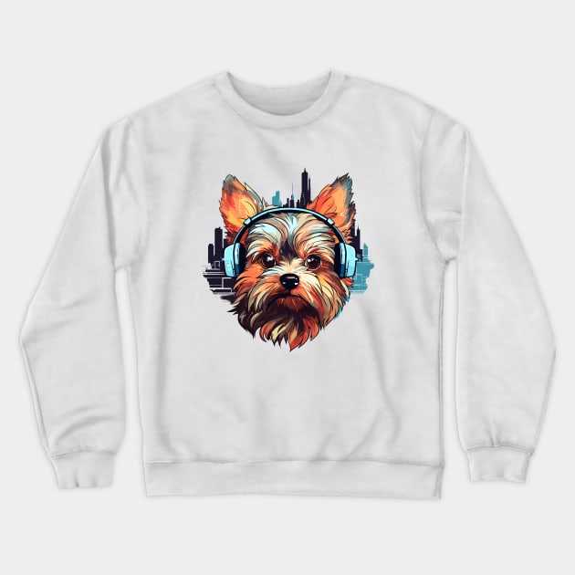 Yorkshire Terrier Animal World Pet Dog Loving Fun Crewneck Sweatshirt by Cubebox